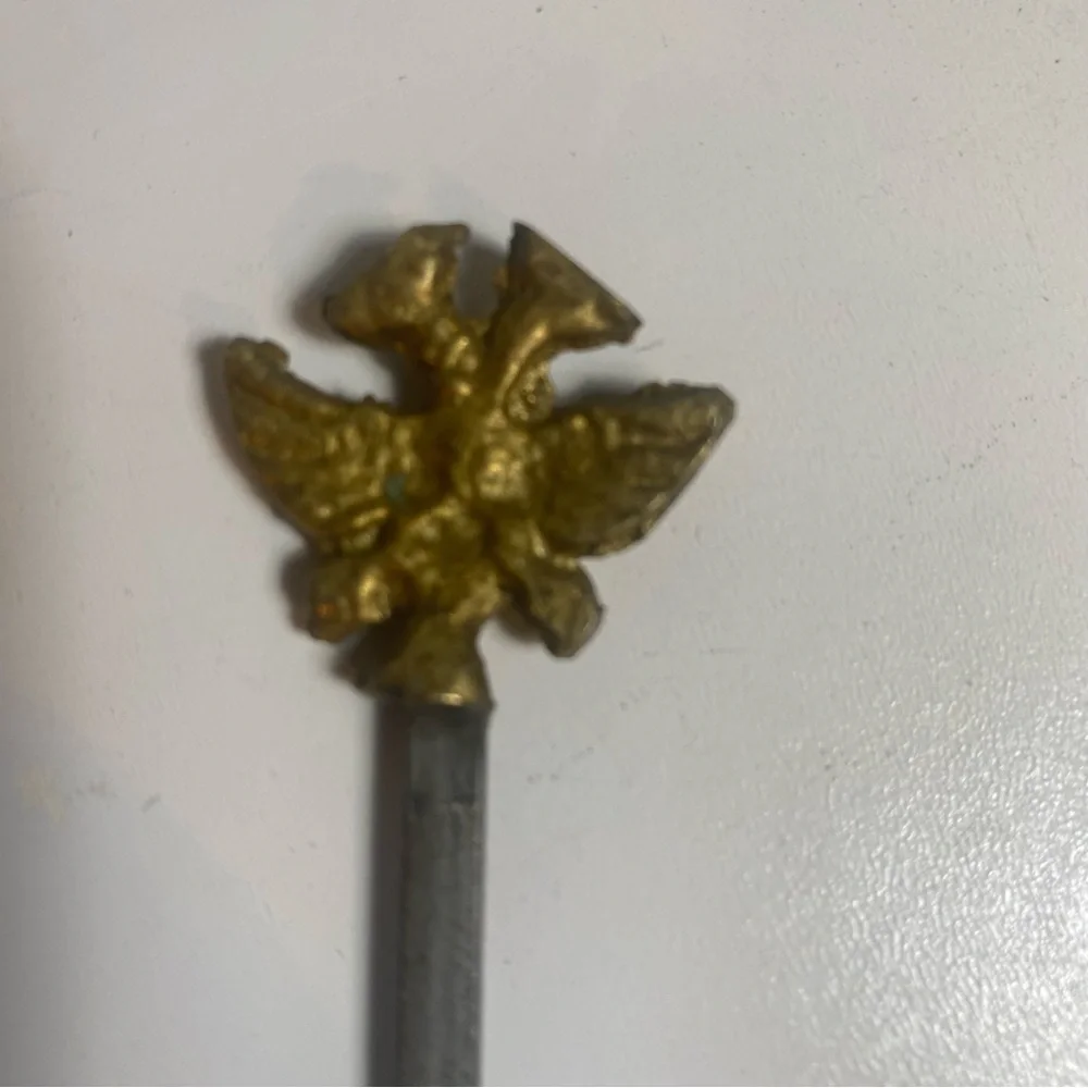 Set Of 6 Vintage Turkish Brass & Stainless Kebab Skewers Ornate Handles 14.5”